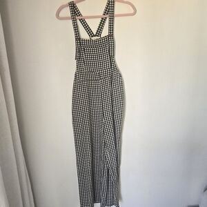 Solai gingham overalls %100 cotton